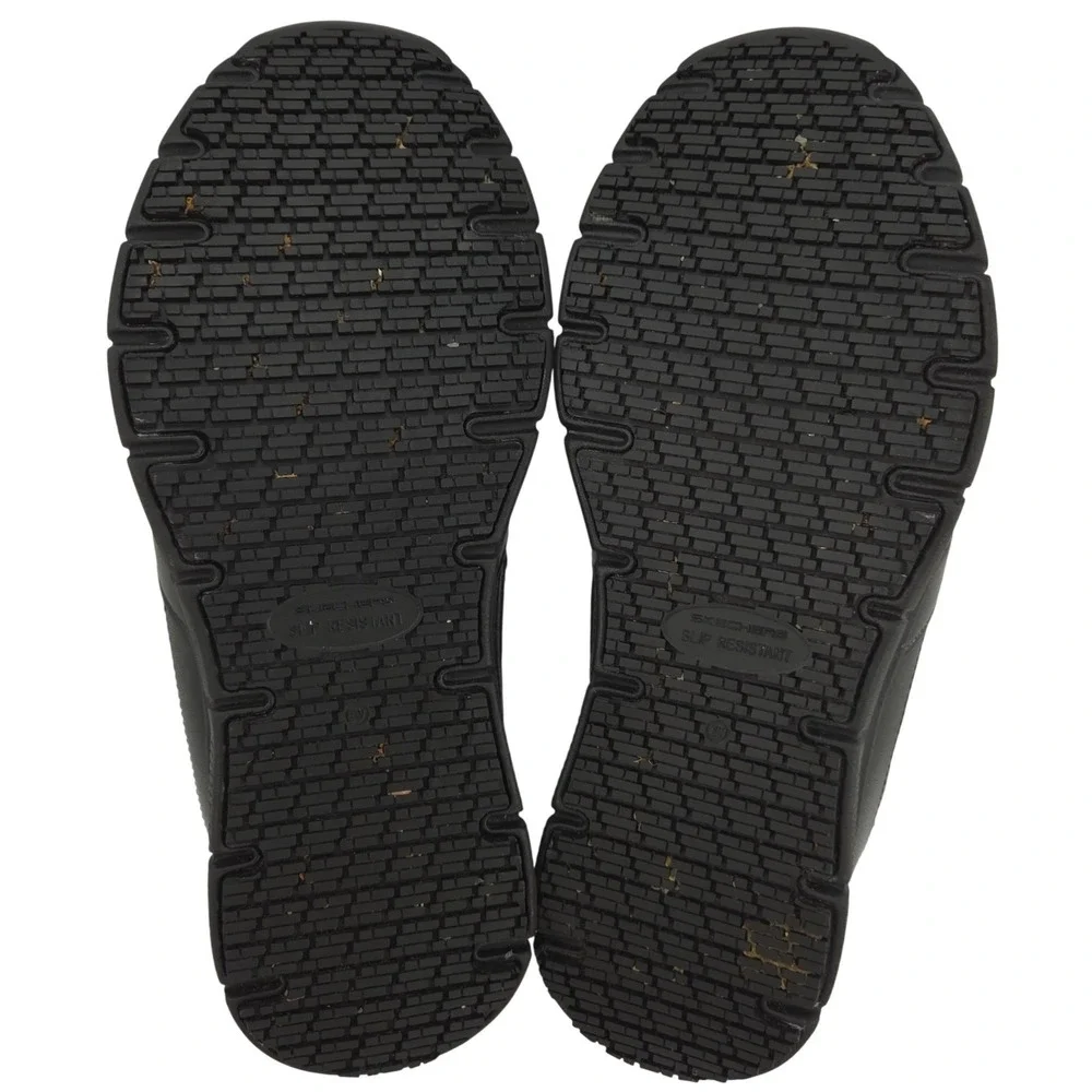 Skechers Work Nampa Wyola Shoes 10W WIDE Women Black Slip Resistant Memory Foam